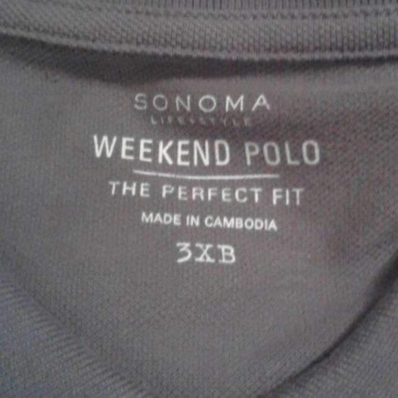 Sonoma Weekend Polo The Perfect Fit Shirt/3XB - Picture 4 of 6